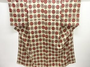 大正ロマン　抽象模様織出しお召し着物